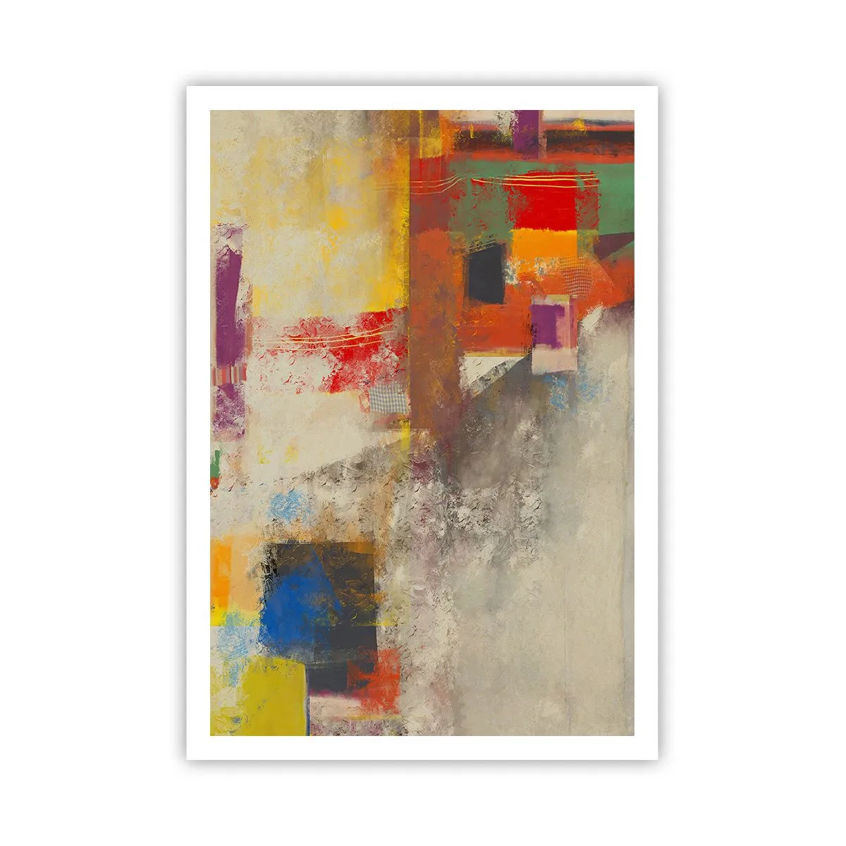 Plakát - Geometrie barev - 70x100 cm
