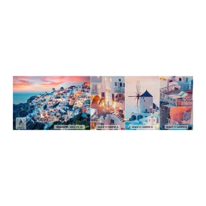 Vzor Fototapety Premium Canvas - Tvoje tlustá řecká dovolená - Krajina, Řecko, Santorini - 100x30 cm