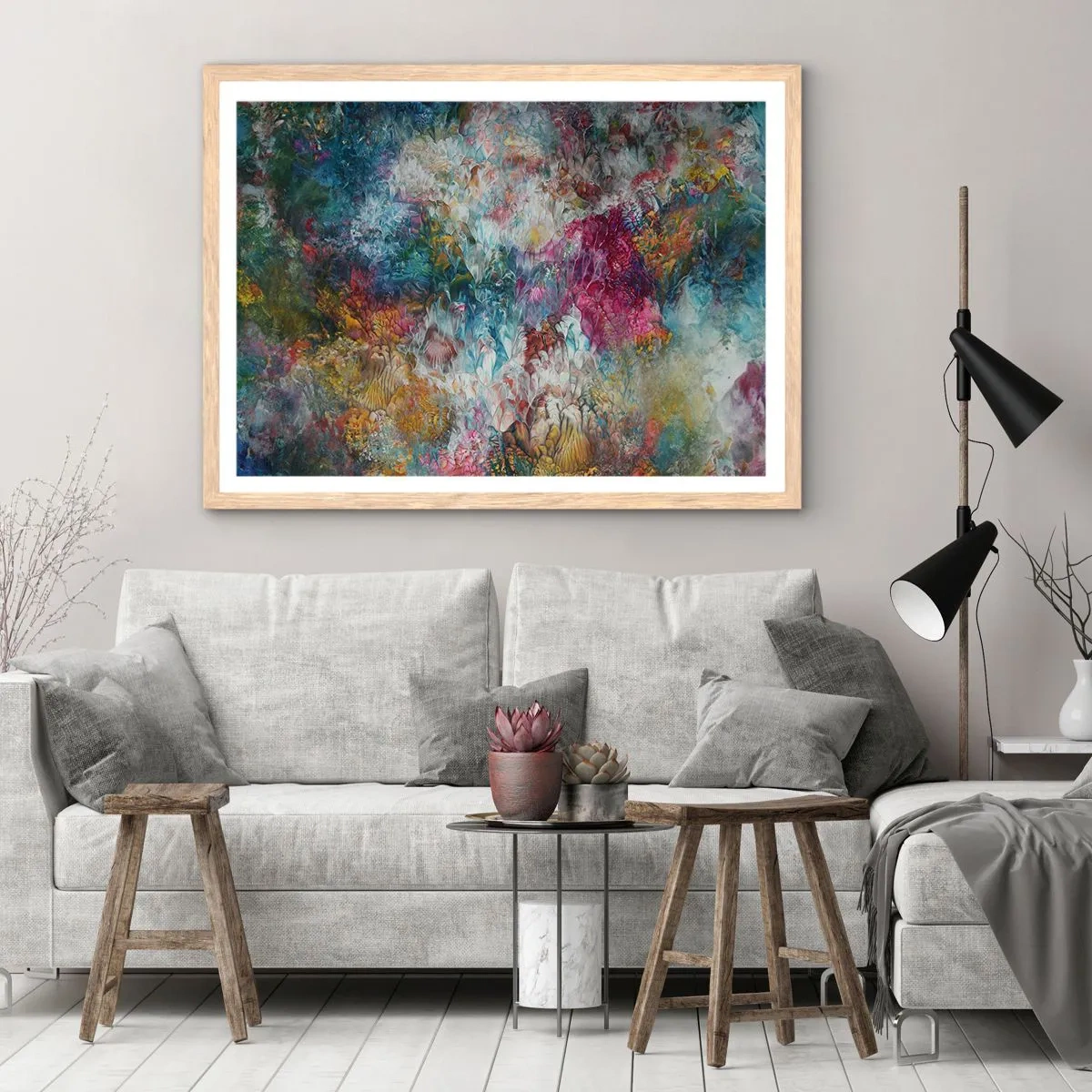Plakát v rámu světlý dub - V plném rozkvětu - 40x30 cm
