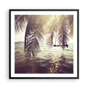 Plakát v černém rámu - Houpat se libovolně v oblacích - 60x60 cm