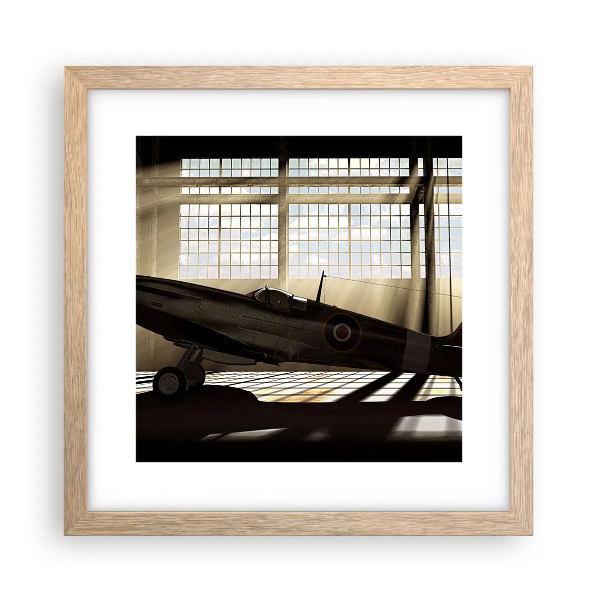 Plakát v rámu světlý dub - Odpočinek bojovníka - 30x30 cm