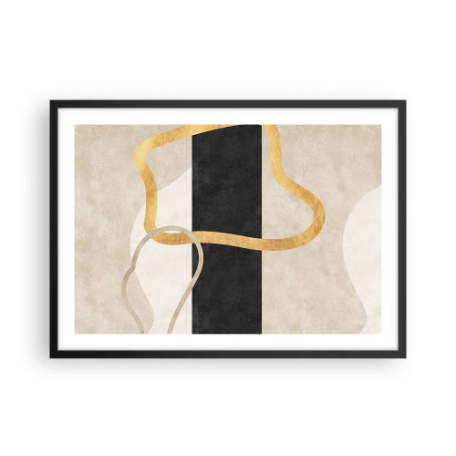 Plakát v černém rámu - Tvary ve smyčce - 70x50 cm