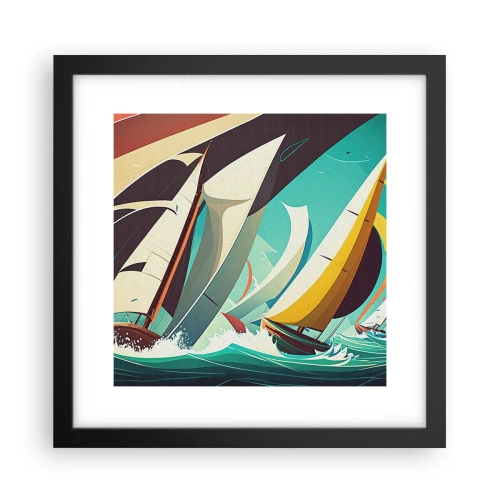 Plakát v černém rámu - Jak vycházet s živly - 30x30 cm