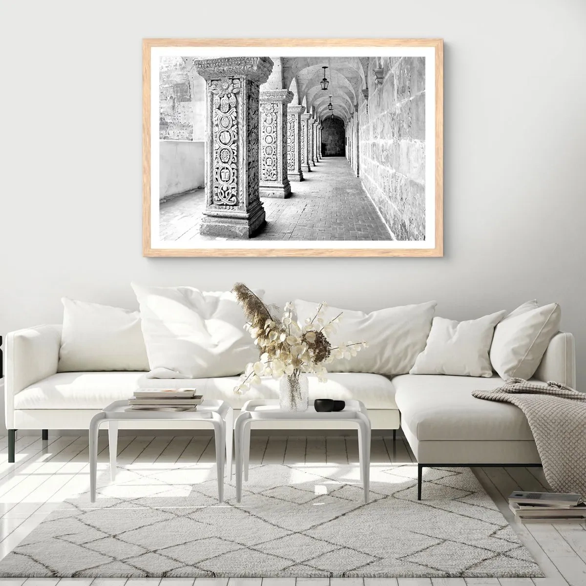 Plakát v rámu světlý dub - Kam...? - 70x50 cm