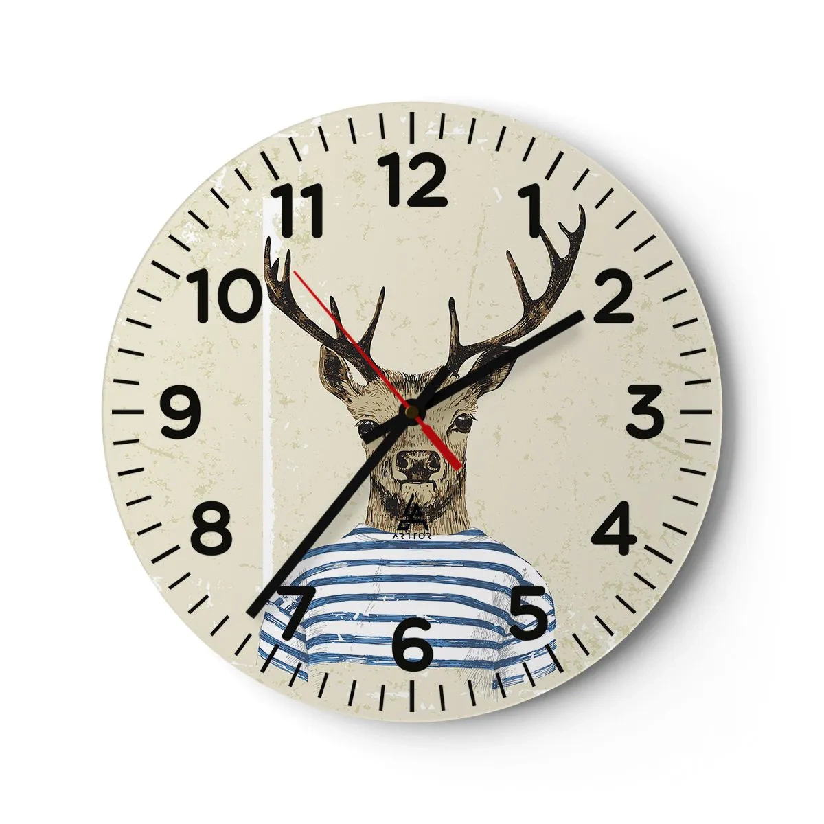 Nástěnné hodiny - Protože mám rád pruhované košile! - 40x40 cm