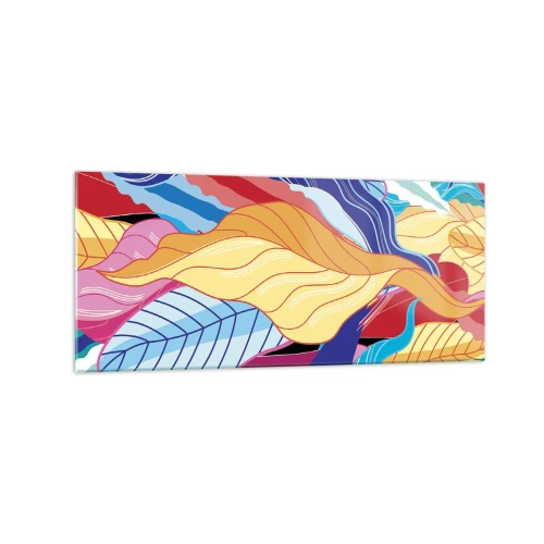 Obraz na skle - Barevný nepořádek - 120x50 cm