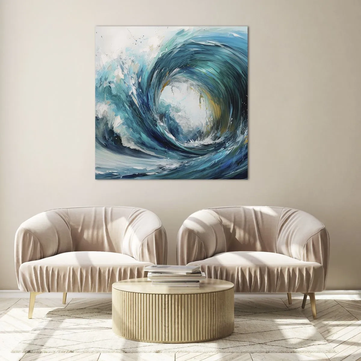 Obraz na skle - Mořský portál - 30x30 cm