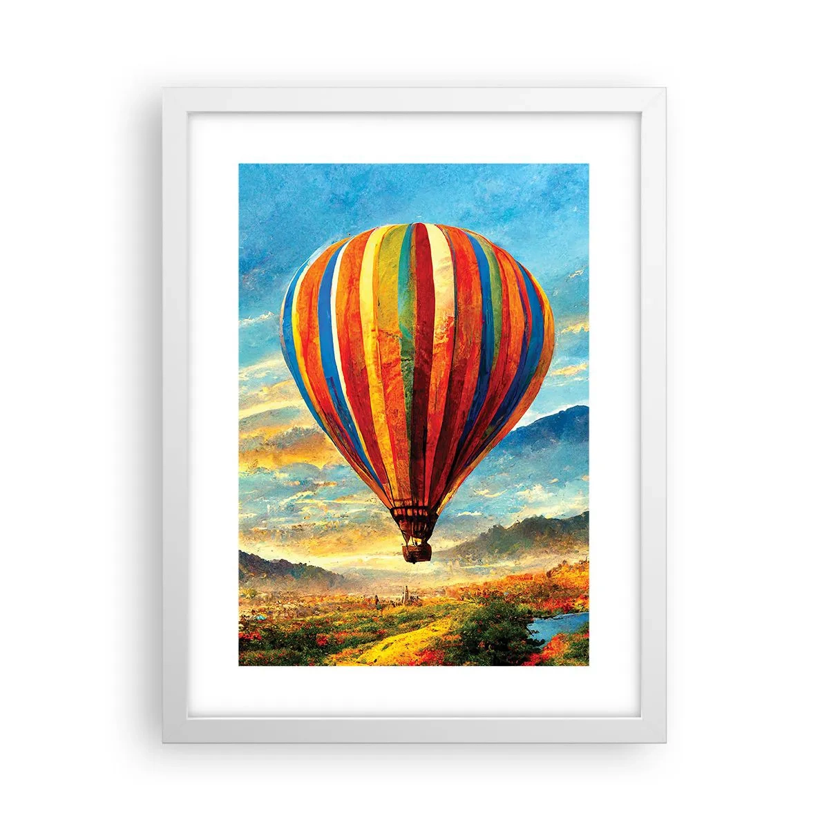 Plakát v bílém rámu - V tichu je toho vidět víc - 30x40 cm