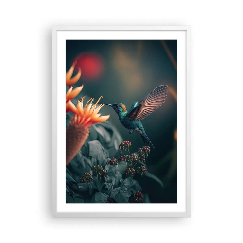 Plakát v bílém rámu - Skutečně pestrý život - 50x70 cm