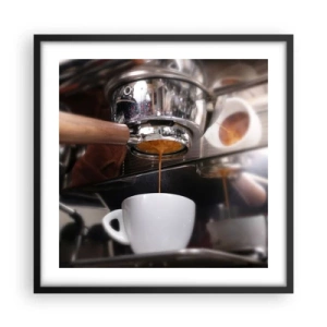 Plakát v černém rámu - Dobrá chvíle dne - 50x50 cm