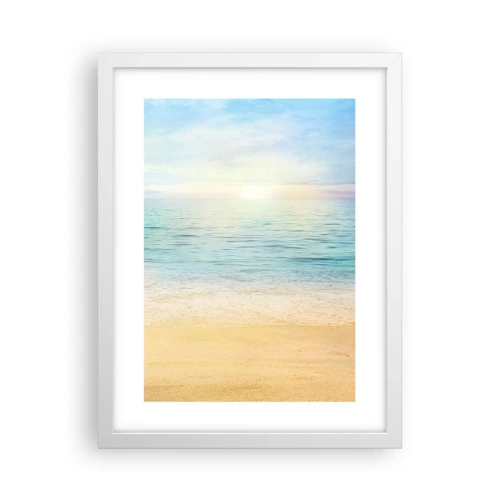 Plakát v bílém rámu - Velká modř - 30x40 cm