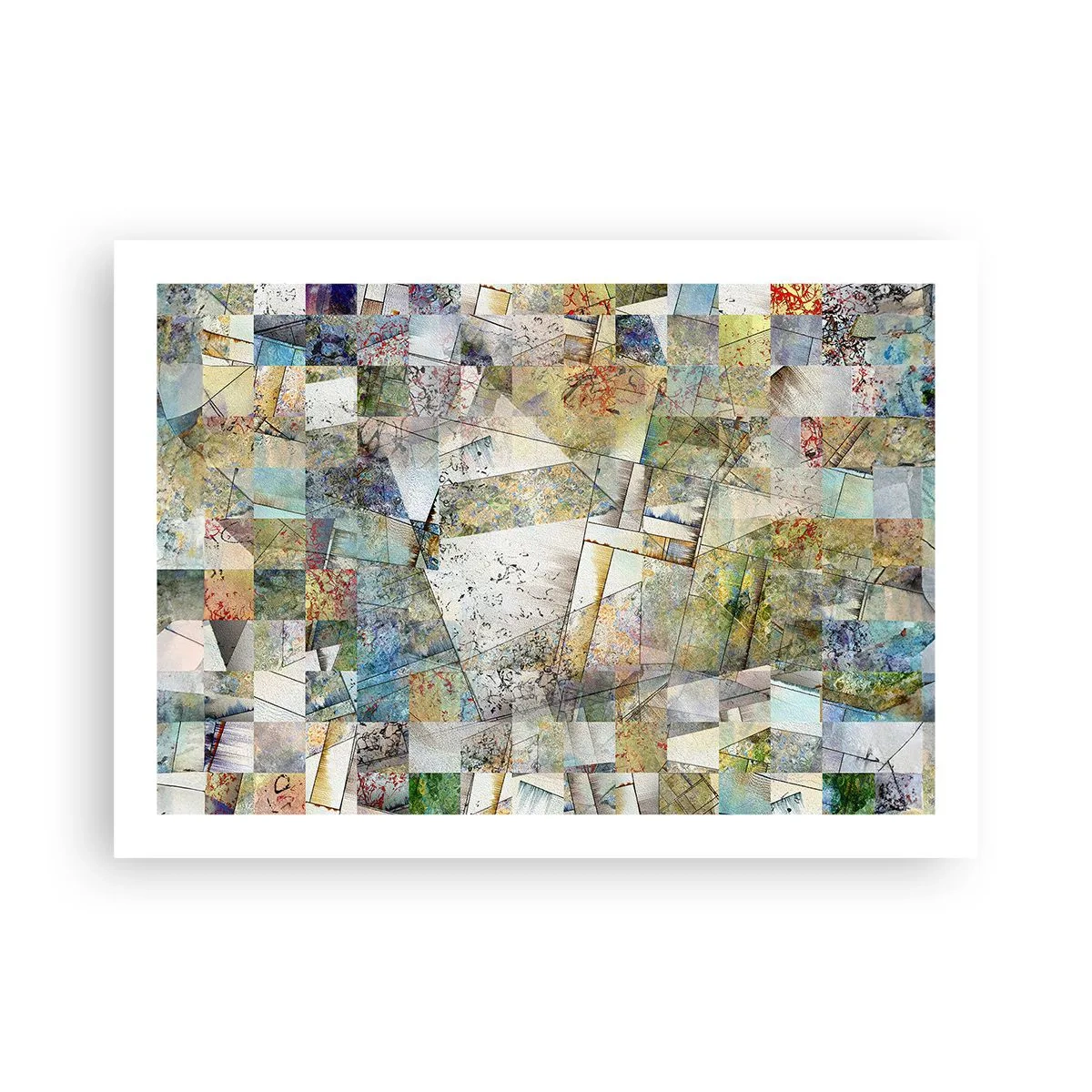 Plakát - Geometrické přeskupení - 70x50 cm