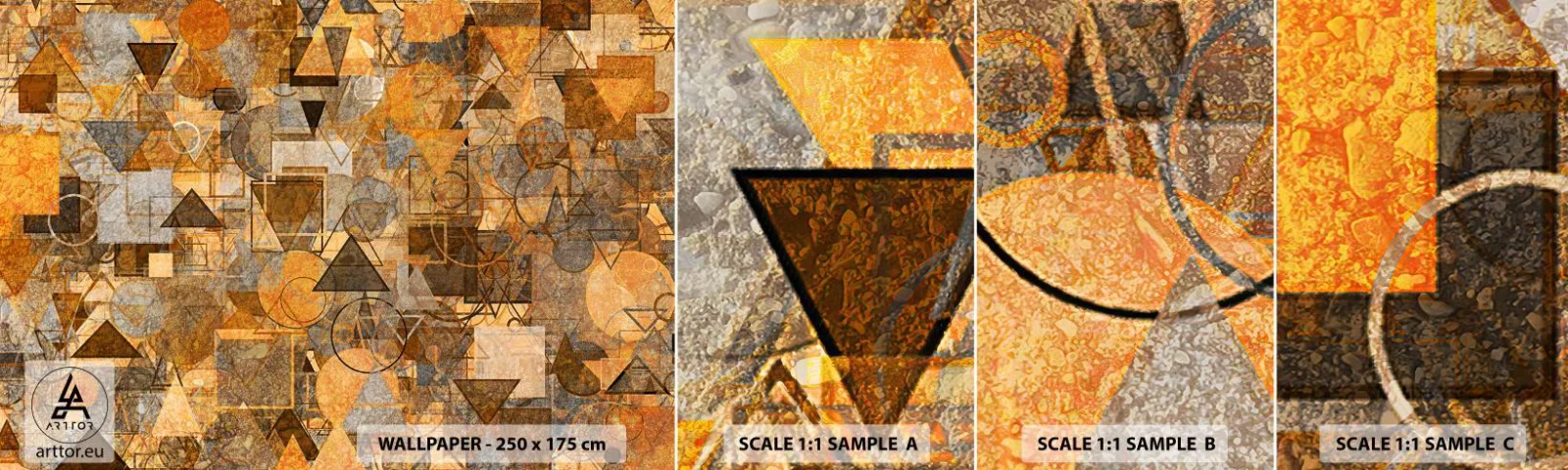 Fototapeta Vzorek Standard Eco - Svět zachycený v podobě - Abstrakce, Kus, Moderní vzor - 100x30 cm