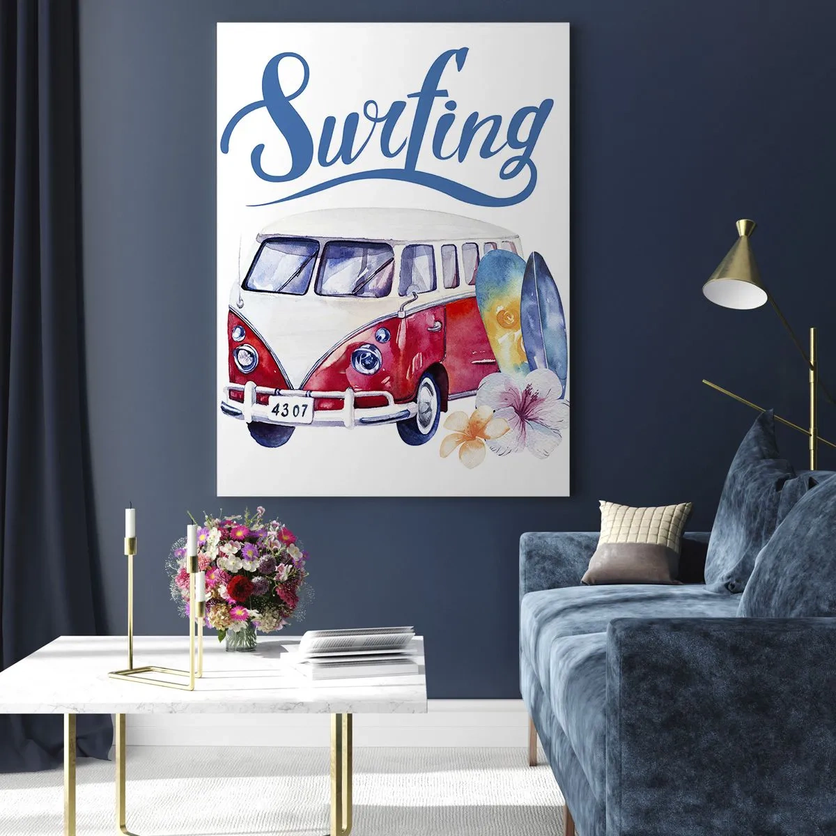 Obraz na skle - Okurka - klasika pro surfaře - 70x100 cm