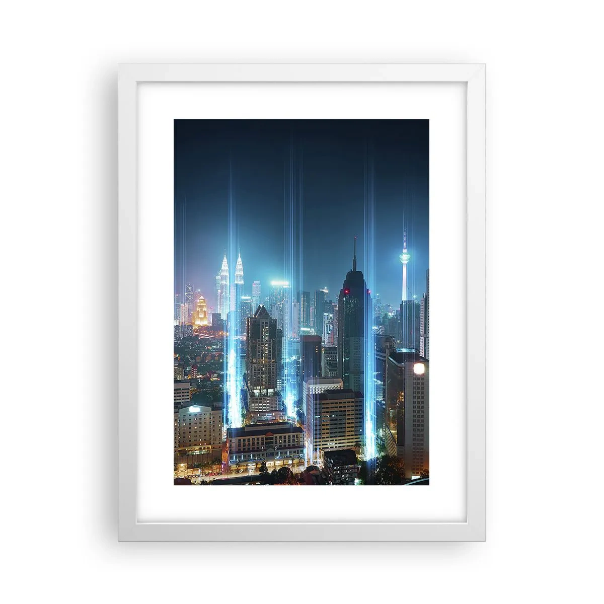 Plakát v bílém rámu - Berlinským způsobem do nebe - 30x40 cm