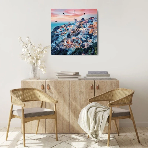 Nástěnné hodiny - Tvoje tlustá řecká dovolená - 30x30 cm