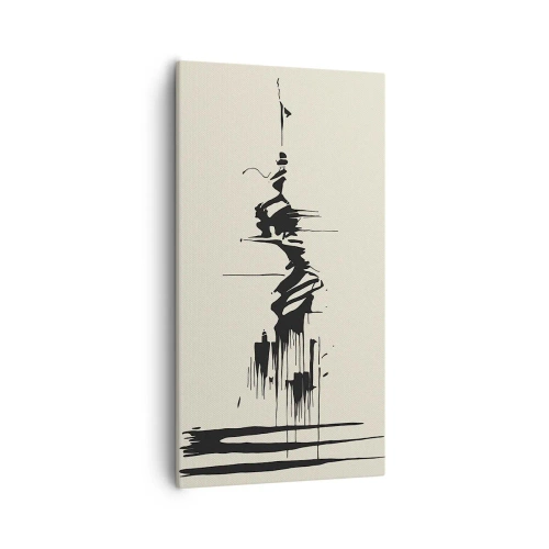 Obraz na plátně - Spěšná abstrakce - 55x100 cm