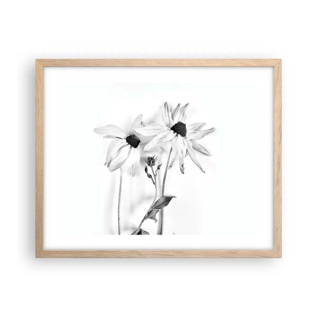 Plakát v rámu světlý dub - Nikdo nechce být sám - 50x40 cm