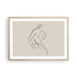 Plakát v rámu světlý dub - Intimní skica - 70x50 cm