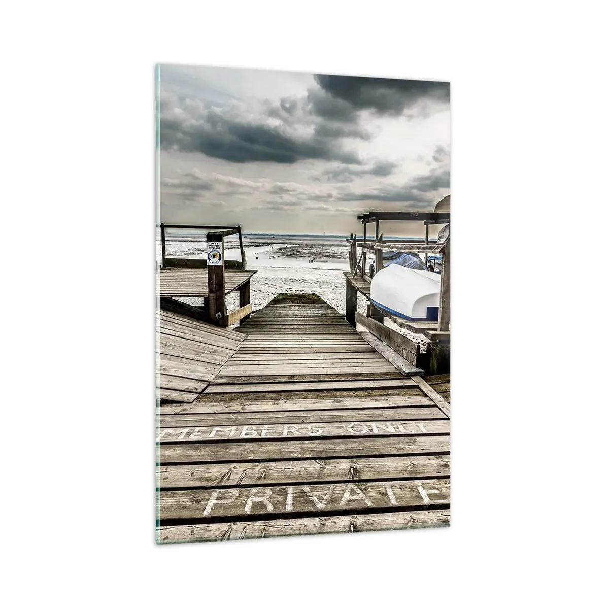 Obraz na skle - Severní pláž - 80x120 cm