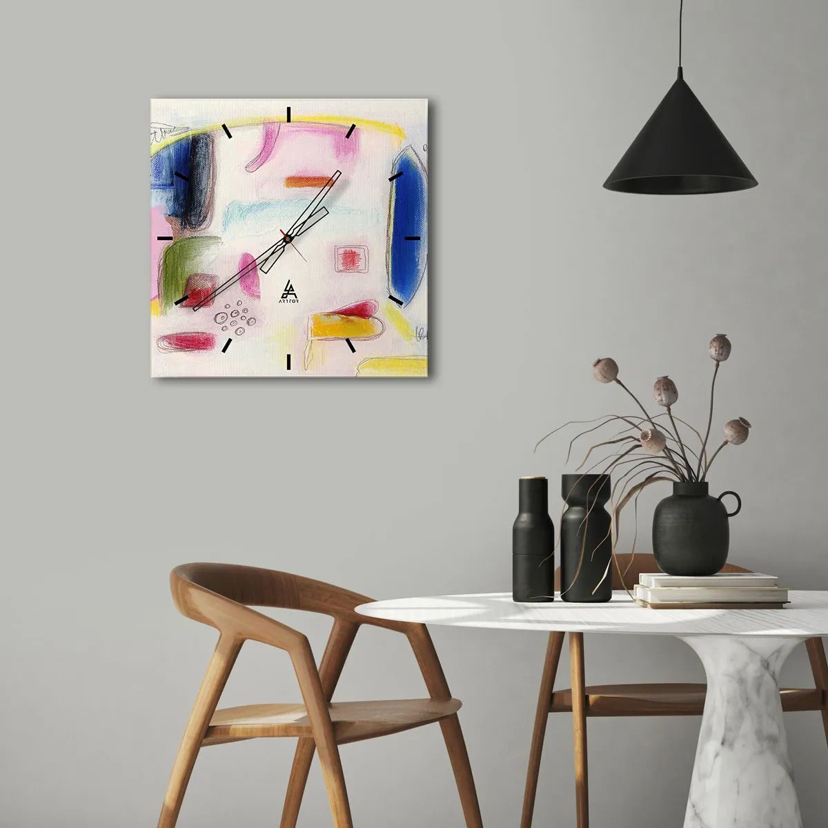 Nástěnné hodiny - Více konvexní než konkávní nebo ploché - 30x30 cm