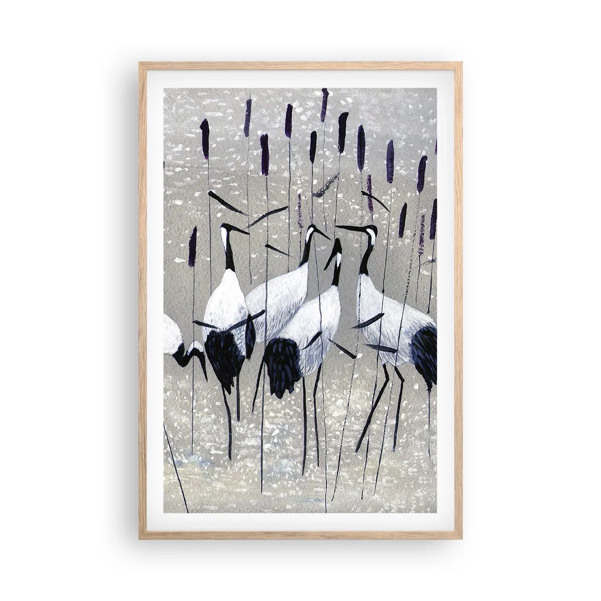 Plakát v rámu světlý dub - Mezi svými - 61x91 cm