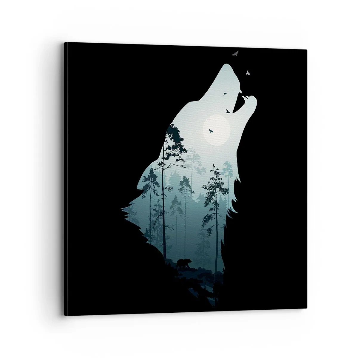 Obraz na plátně - Hlas lesní noci - 70x70 cm