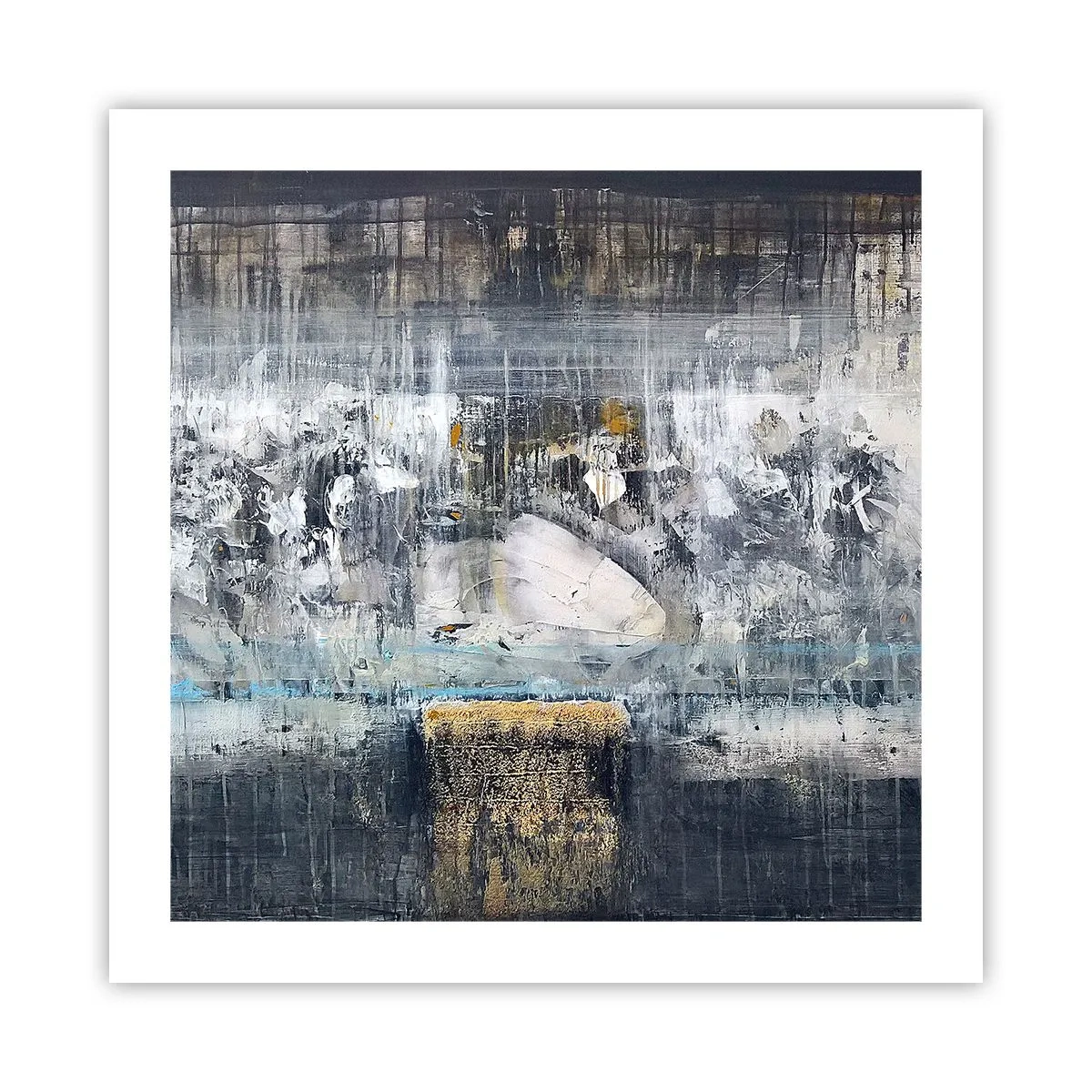 Plakát - Jako na ledě, tak i na hroudě - 50x50 cm