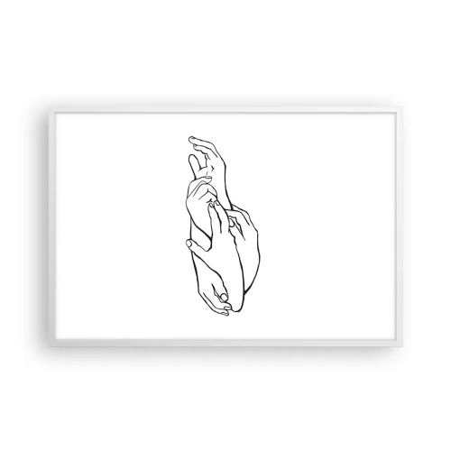 Plakát v bílém rámu - Dobrý dotek - 91x61 cm
