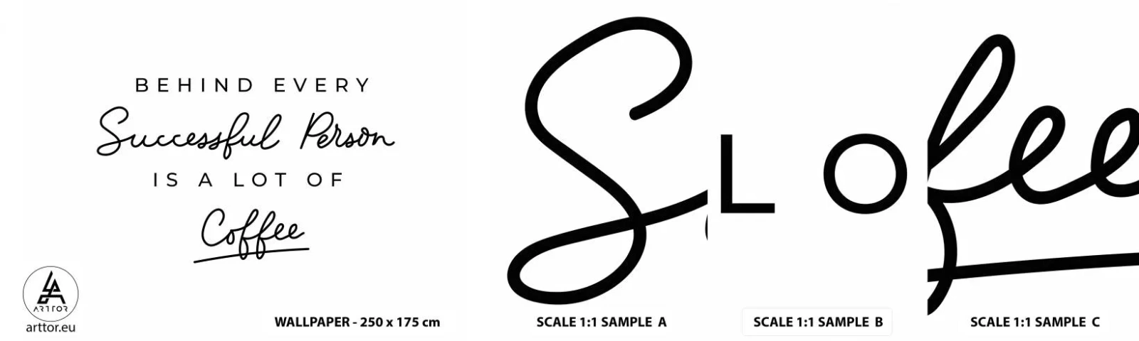 Vzor Fototapety Samolepicí Deluxe Sticker - Tajemství úspěchu - Typografie, Afirmace, Maxim - 100x30 cm