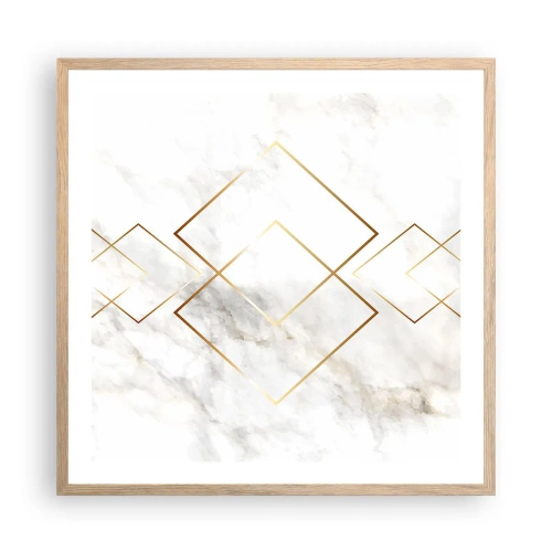 Plakát v rámu světlý dub - Pohled na nekonečno - 60x60 cm