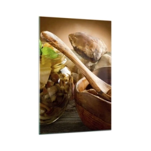 Obraz na skle - Ať už čerstvý nebo solený, nebo podzimní… - 70x100 cm