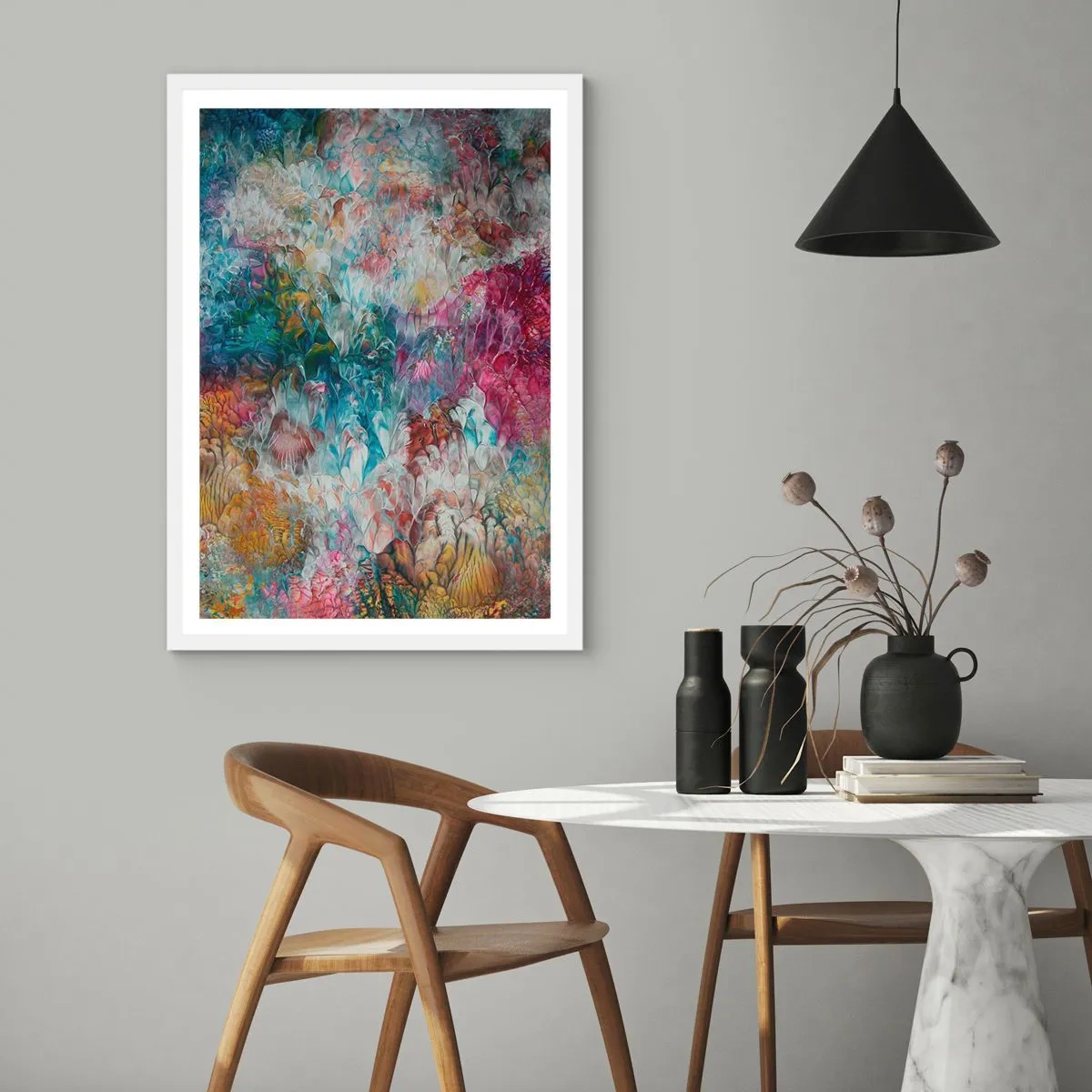 Plakát v bílém rámu - V plném rozkvětu - 61x91 cm