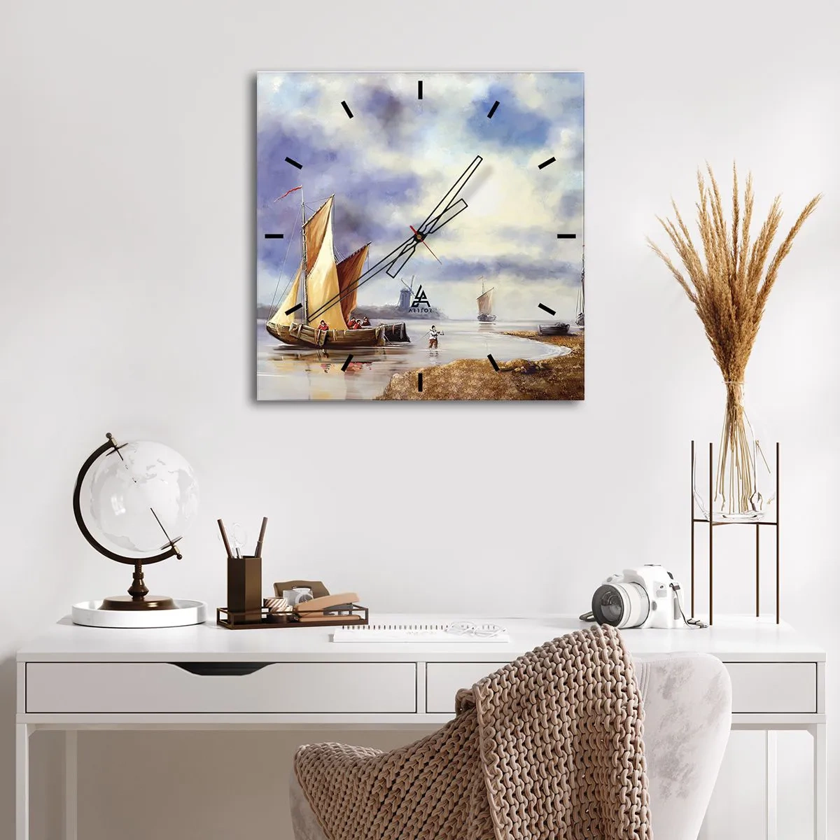 Nástěnné hodiny - Návrat námořníků - 30x30 cm