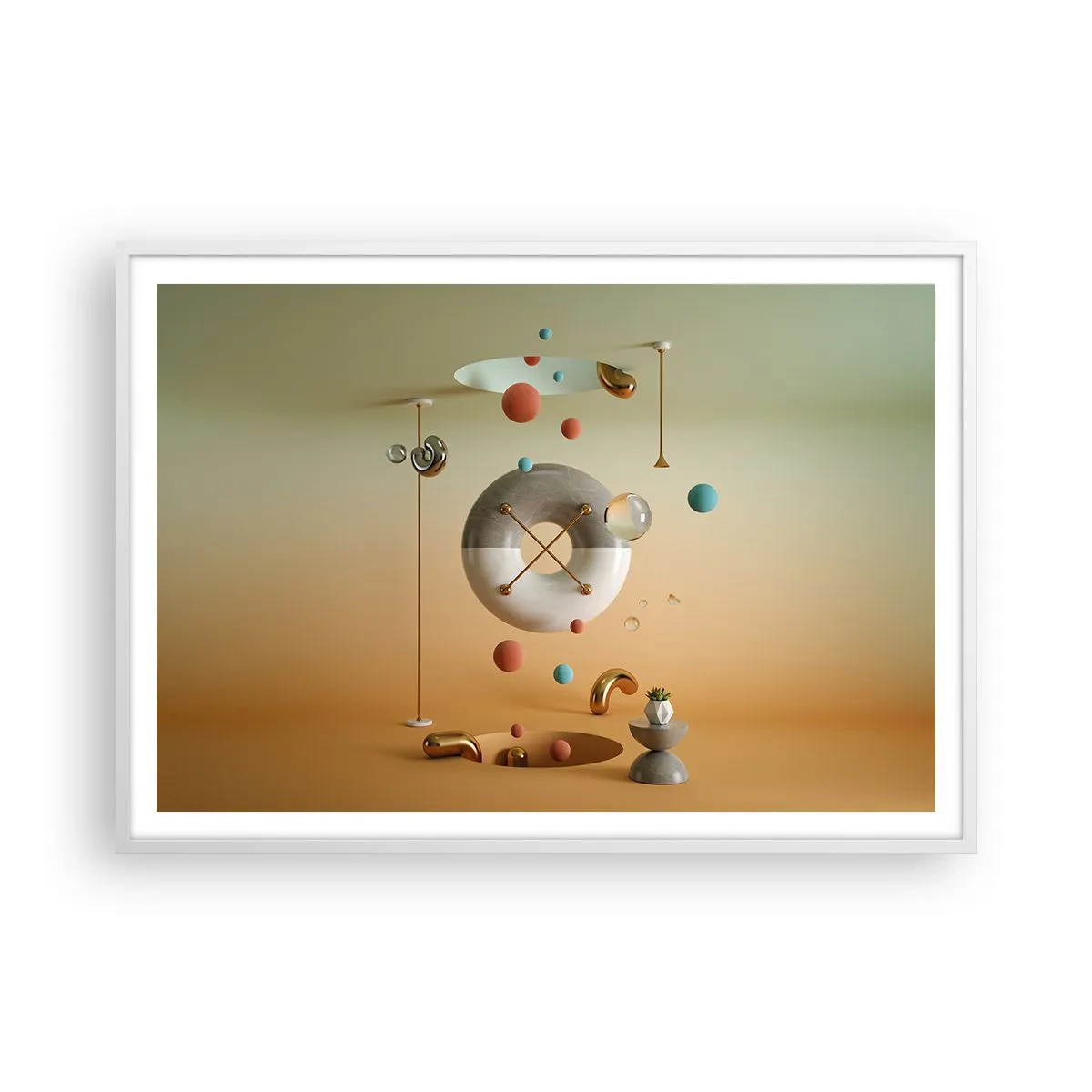 Plakát v bílém rámu - Vše je možné - 100x70 cm