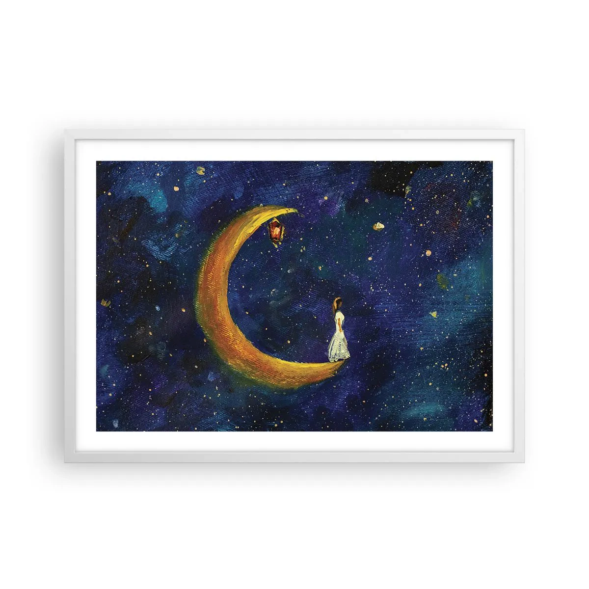 Plakát v bílém rámu - Volání světa - 70x50 cm