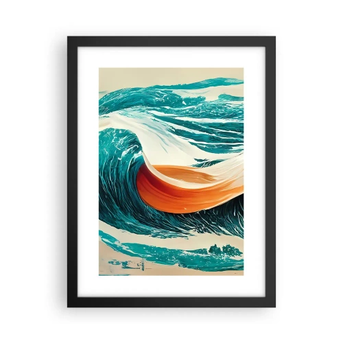 Plakát v černém rámu - Surfařův sen - 30x40 cm