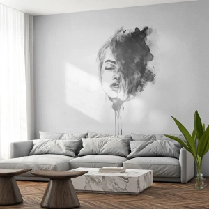 Fototapeta Premium Canvas - O čem sní dívka - Portrét ženy, ženská tvář, Abstrakce - 350x256 cm