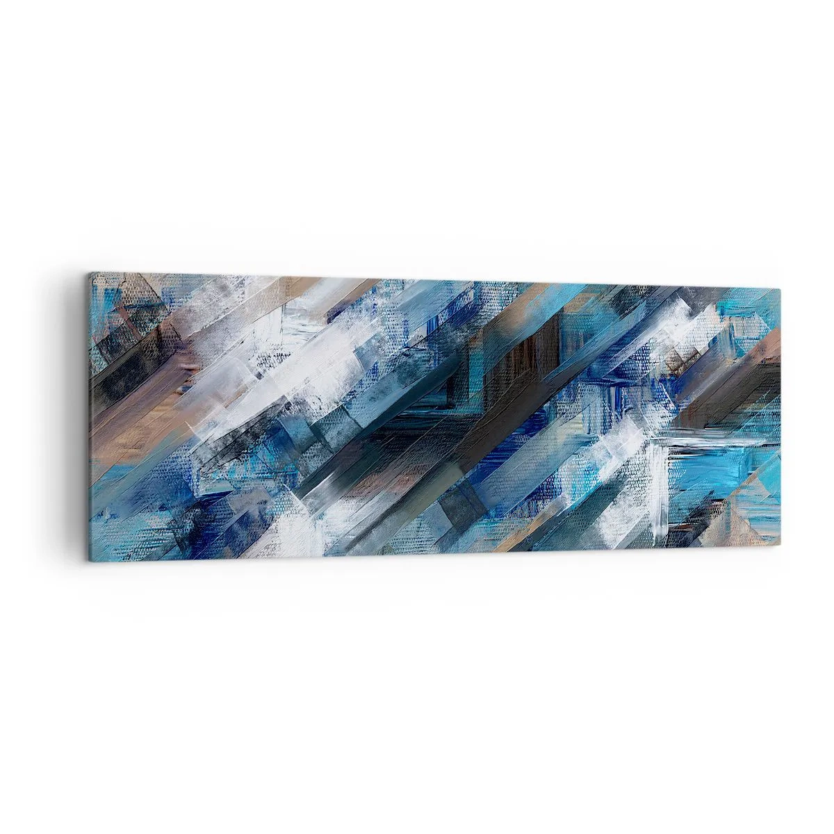Obraz na plátně - Na modrém úkosu - 140x50 cm