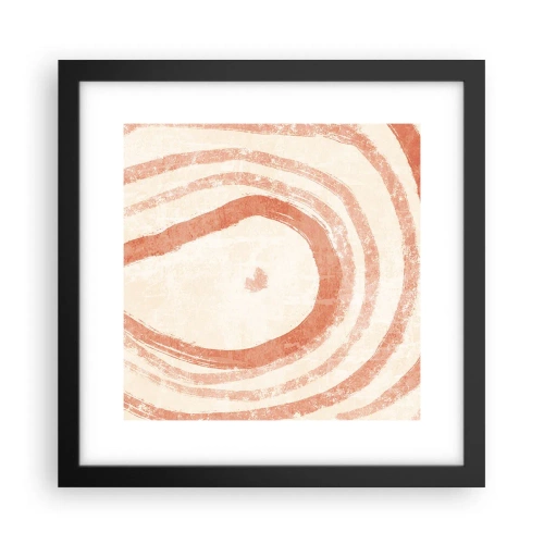 Plakát v černém rámu - Korálové kruhy – kompozice - 30x30 cm
