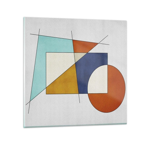 Obraz na skle - Abstrakce: modernistická zábava - 30x30 cm