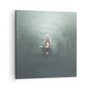 Obraz na plátně - Přes měsíční jezero - 60x60 cm