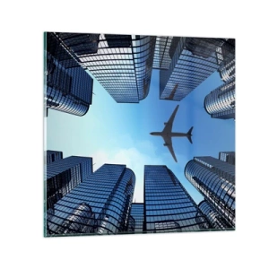 Obraz na skle - Pohled ze skleněné rokle - 40x40 cm