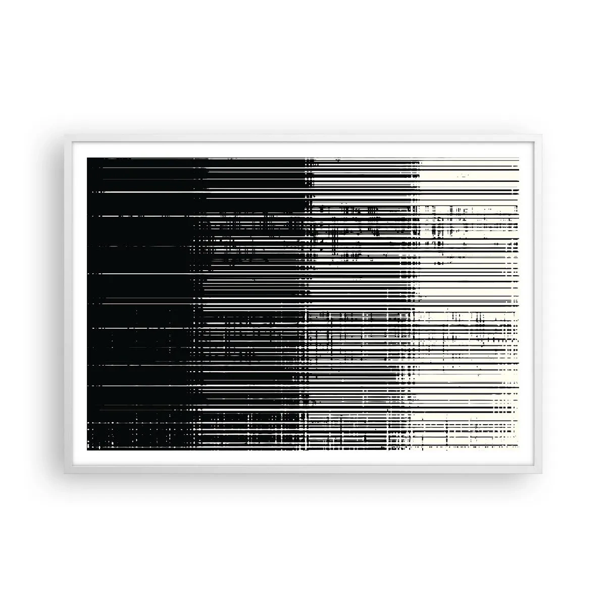 Plakát v bílém rámu - Vlny a vibrace - 100x70 cm