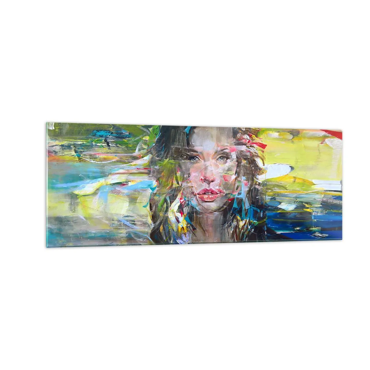 Obraz na skle - Za závojem vzduchu - 140x50 cm