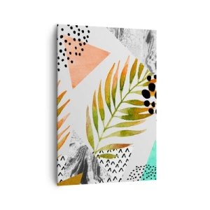 Obraz na plátně - Dekorace s palmovým listem - 70x100 cm