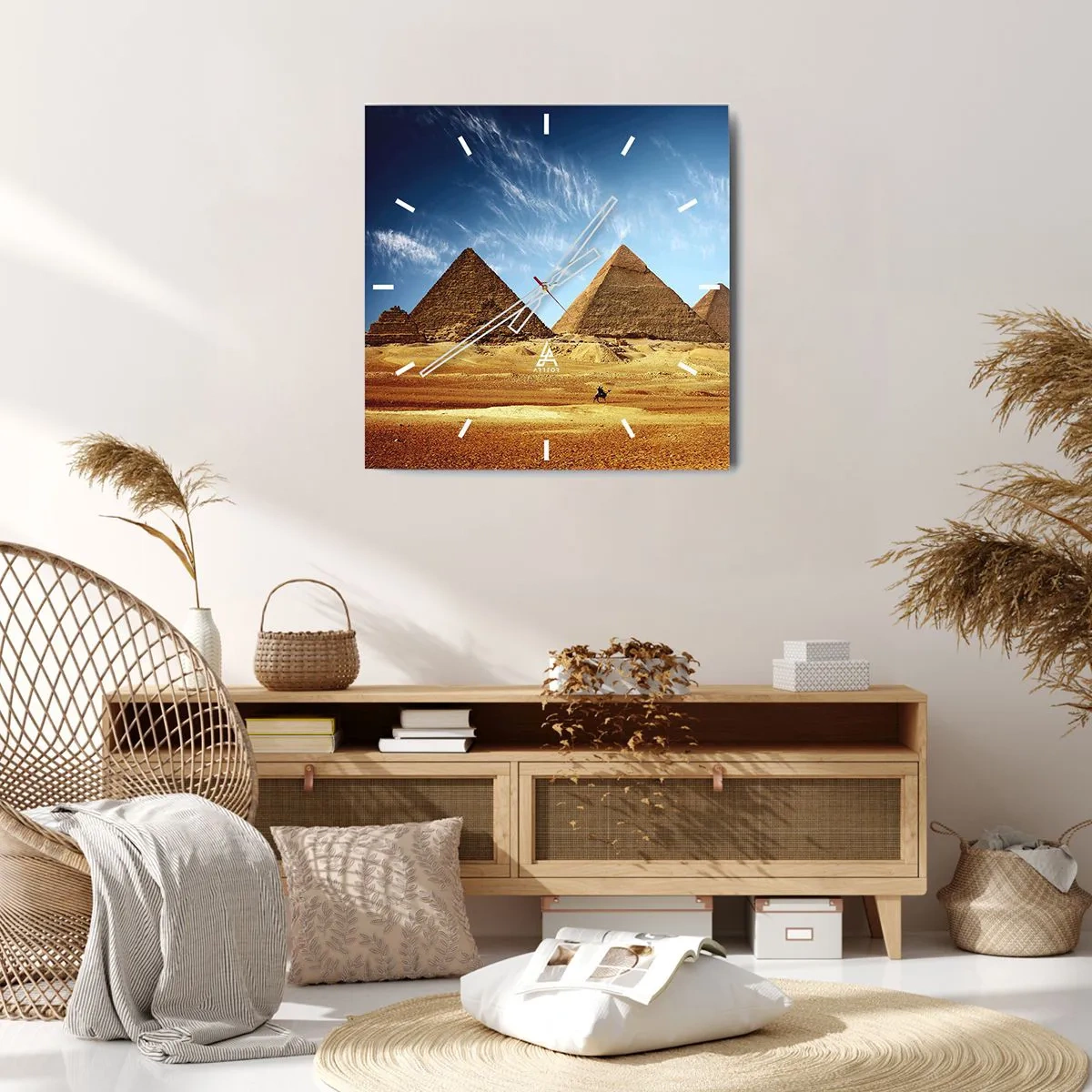 Nástěnné hodiny - 40 století se na vás dívá - 40x40 cm