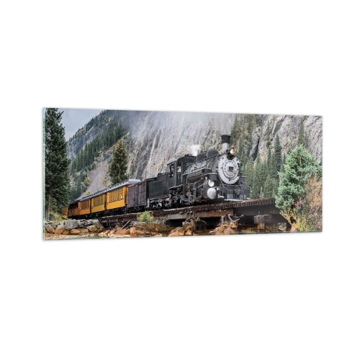 Obraz na skle - Kampak? Kam? - 100x40 cm