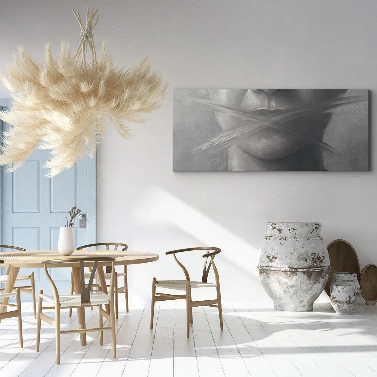 Obraz na plátně - Ani slovo - 90x30 cm