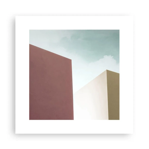 Plakát - Geometrie slunečného léta - 30x30 cm